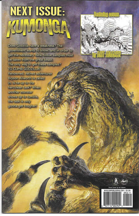 Godzilla Legends 4a Art Adams Cover NM